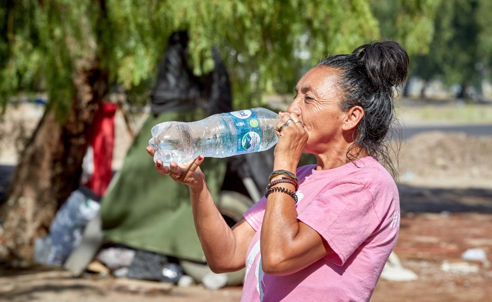 Agua para calor extremo