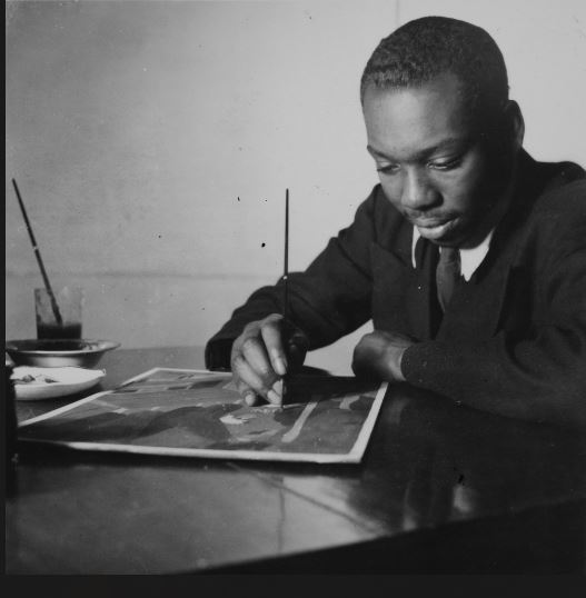 El joven Jacob Lawrence fue prontamente reconocido. A los 23 años presentó la serie La migración de los Negros y en los años 40 expuso en el MoMa. 